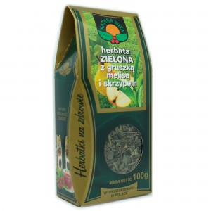 Herbata zielona z gruszka melisa i skrzypem - Natura Wita